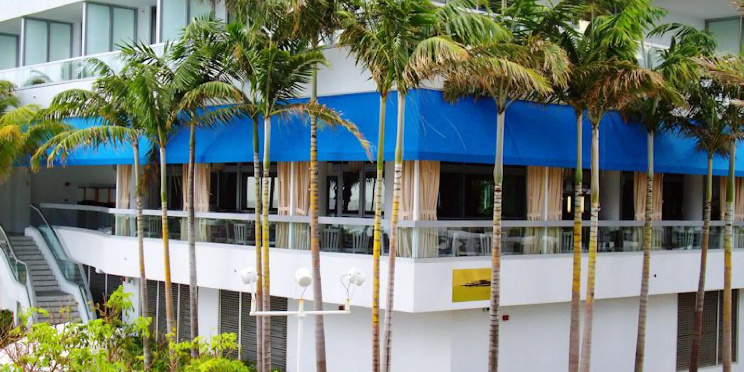 Commercial-Awning-Restaurant-with-protective-drape-curtains-Miami-Awning Commercial Restaurant Awnings w/ Protective Drapes - Miami, FL