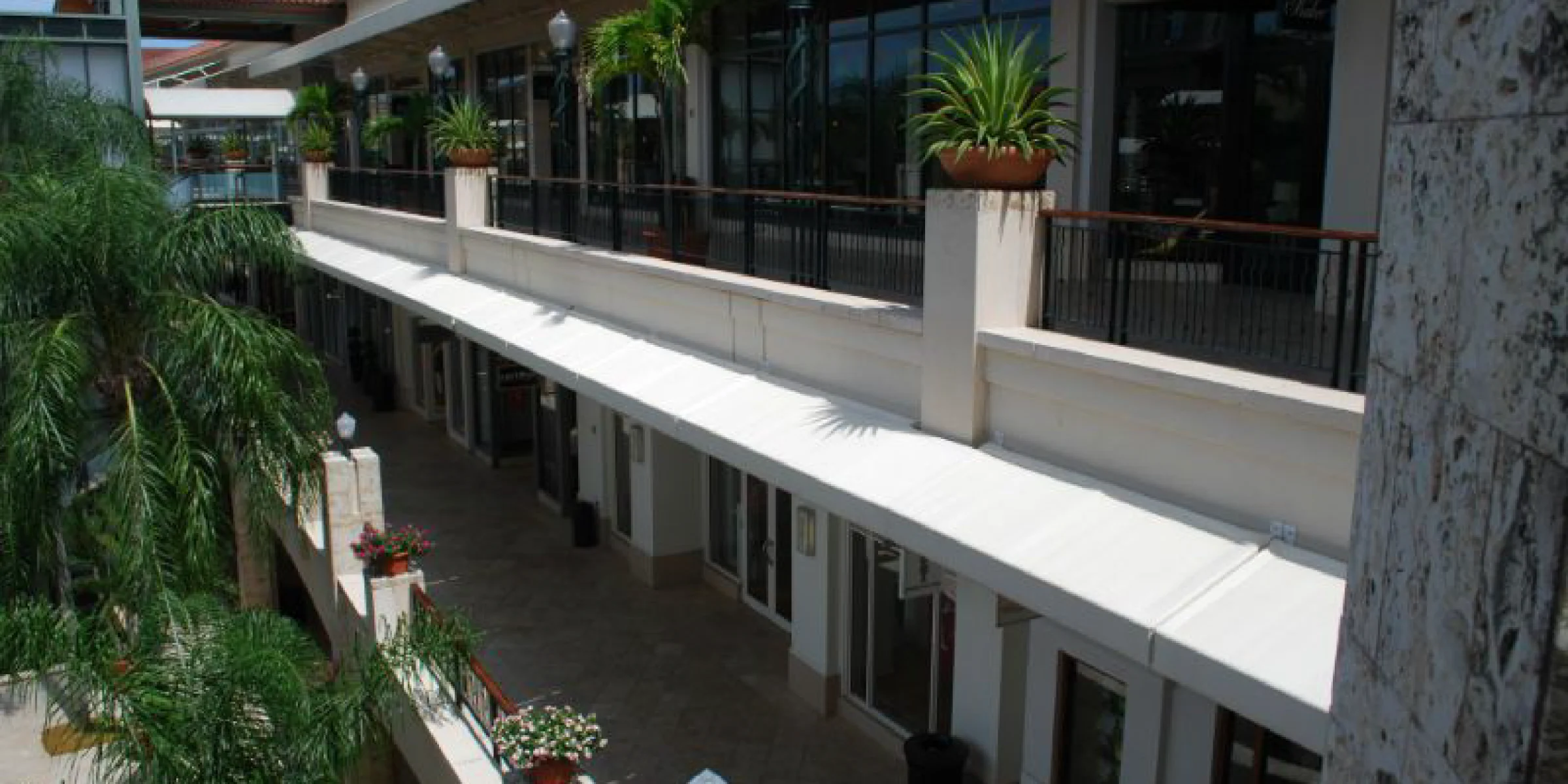 Commercial-Awnings-Village-of-Merrick-Park-2nd-and-3rd-floor-awnings-Miami-Awning Commercial Awnings -Village of Merrick Park 2nd and 3rd floor