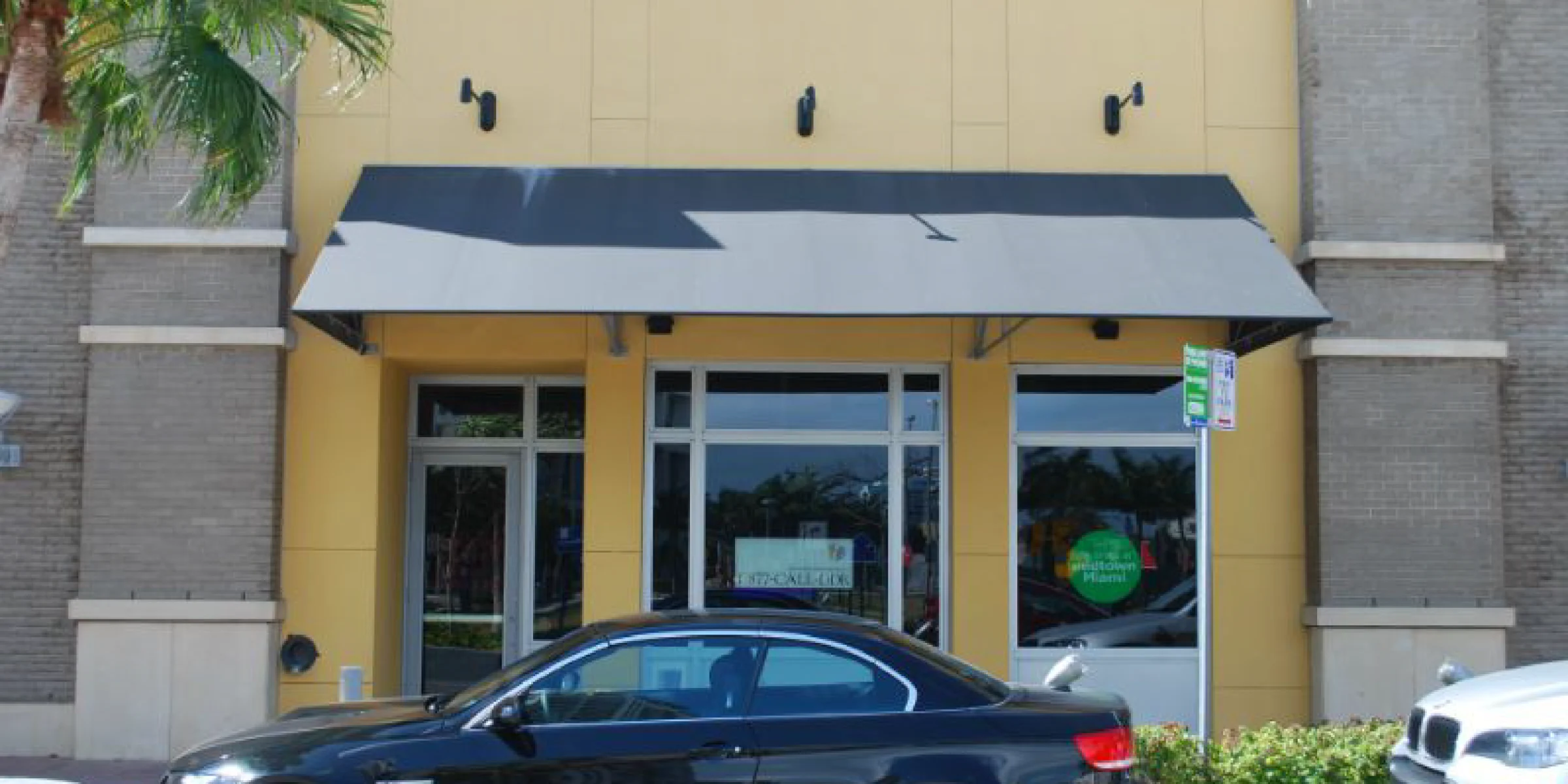 Commercial-Awnings-lean-to-with-single-pipe-wrap-valance-Miami-Awning-Co-3 Commercial Awnings