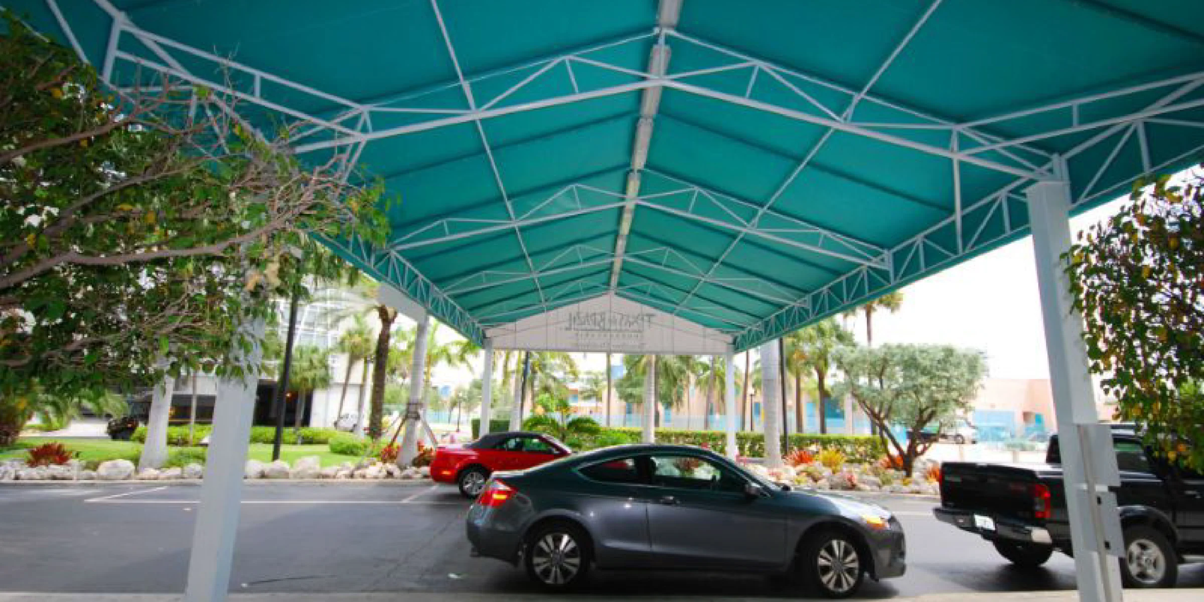 Commercial Entrance Canopy installed for Texas de Brazil at the Miami Beach Marina