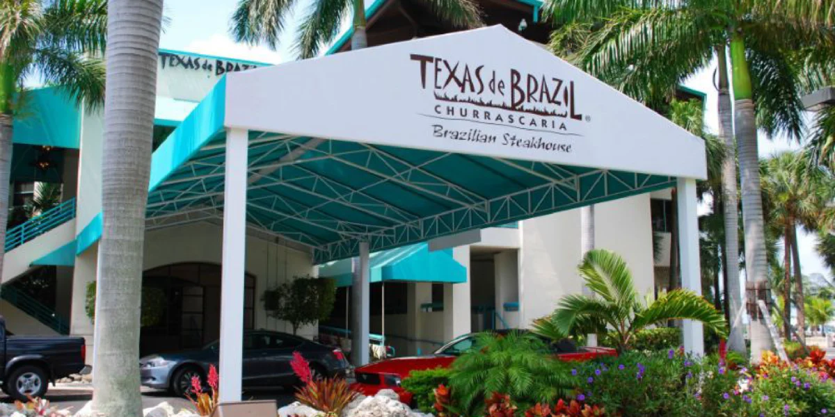 Commercial Entrance Canopy installed for Texas de Brazil at the Miami Beach Marina