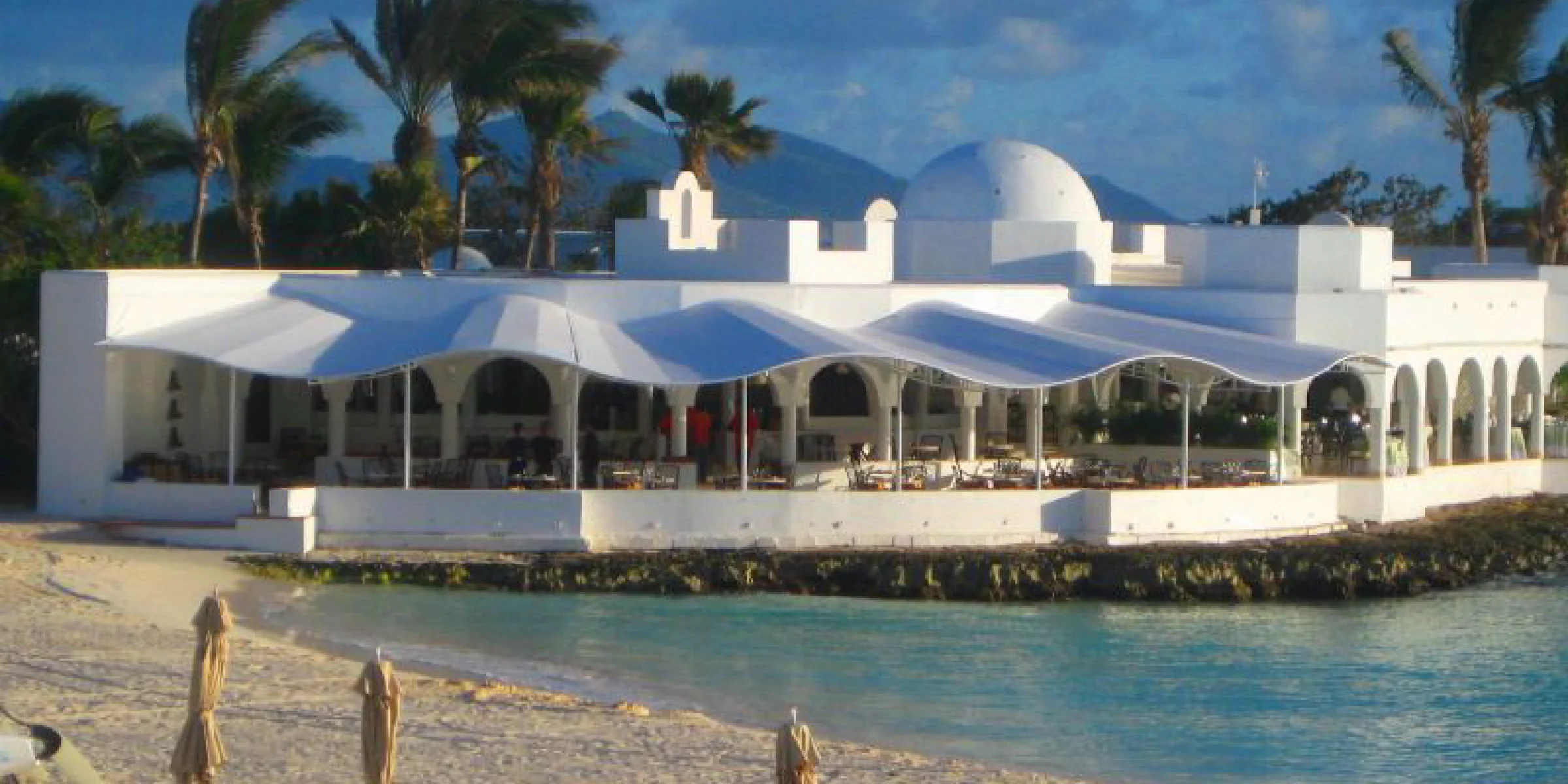 Custom Canopy - Radiused wave style at the Cap Juluca Resort