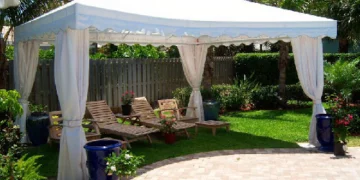 Custom Residential Cabana w/ Functional Drapes