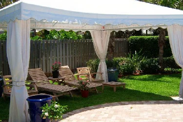 Custom Residential Cabana w/ Functional Drapes