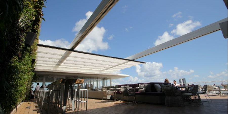 En-Fold Roof Top Retractable Canopy System Retractable Canopy - Private Residence