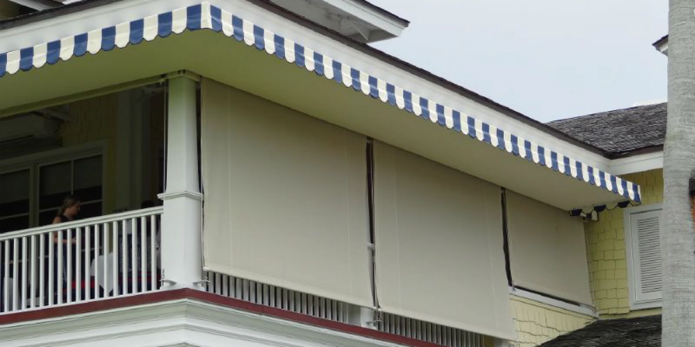 Custom Awnings w/ Roller Curtains - Flagler Steakhouse