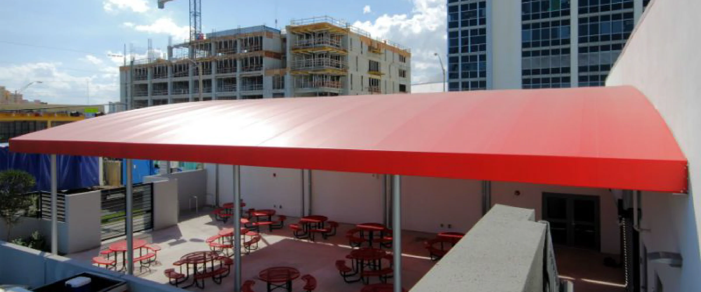 Large-Canopy-Charter-School-Slam3-Miami-Awning-Co-2 Chart School Slam Red Canopy