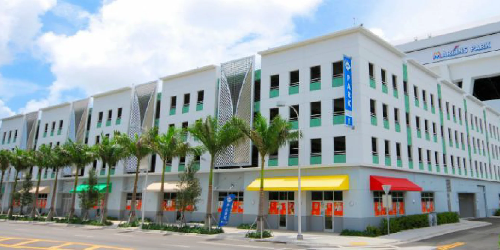 Miami-Awning-Company-Marlins-Stadium-Parking-Garage-Commercial-Awnings Commercial Awnings - Marlins Stadium Parking Garage