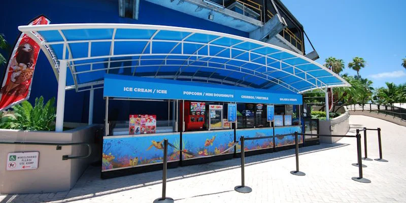 Miami-Seaquarium-Refreshment-Canopy-Miami-Awning Custom Refeshment Canopy - Miami Seaquarium - Miami, FL