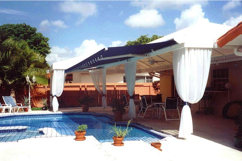 Residential Retractable Pool Deck Awning