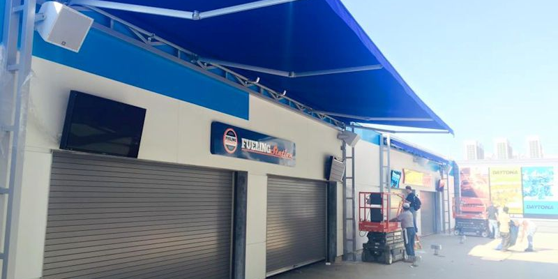 Retractable Awning - Daytona Speedway - Daytona, FL Retractable Awning - Daytona Speedway - Daytona, FL