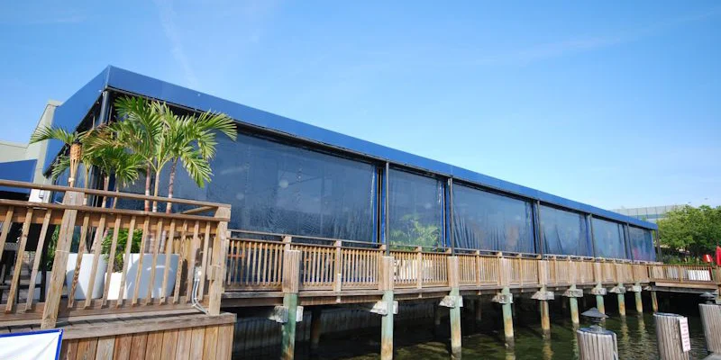 Custom Canopy & Roll-down Curtains - Waterclub Restaurant