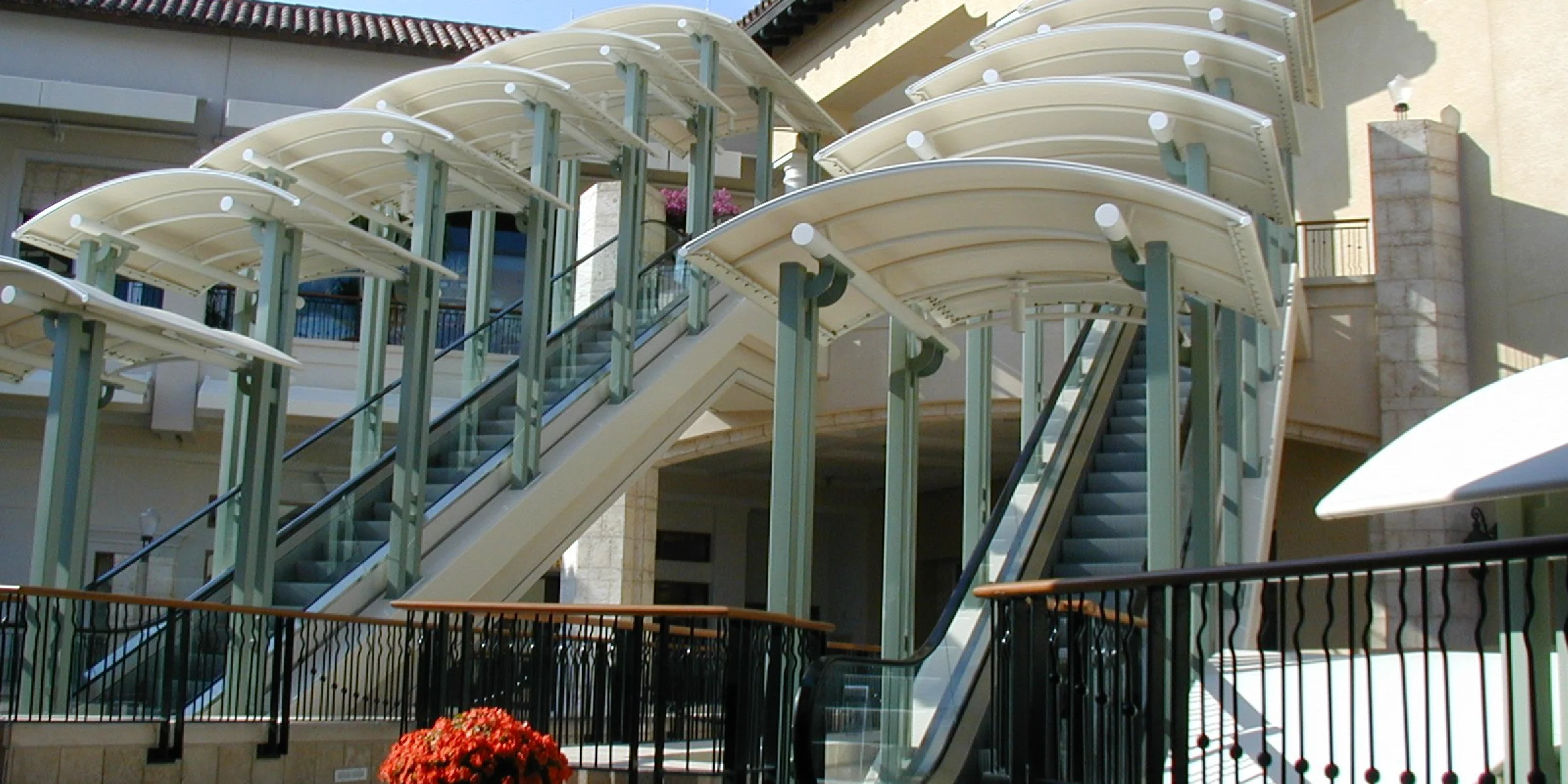 Commercial Custom Escalator Awnings - Merrick Park - Coral Gables, FL