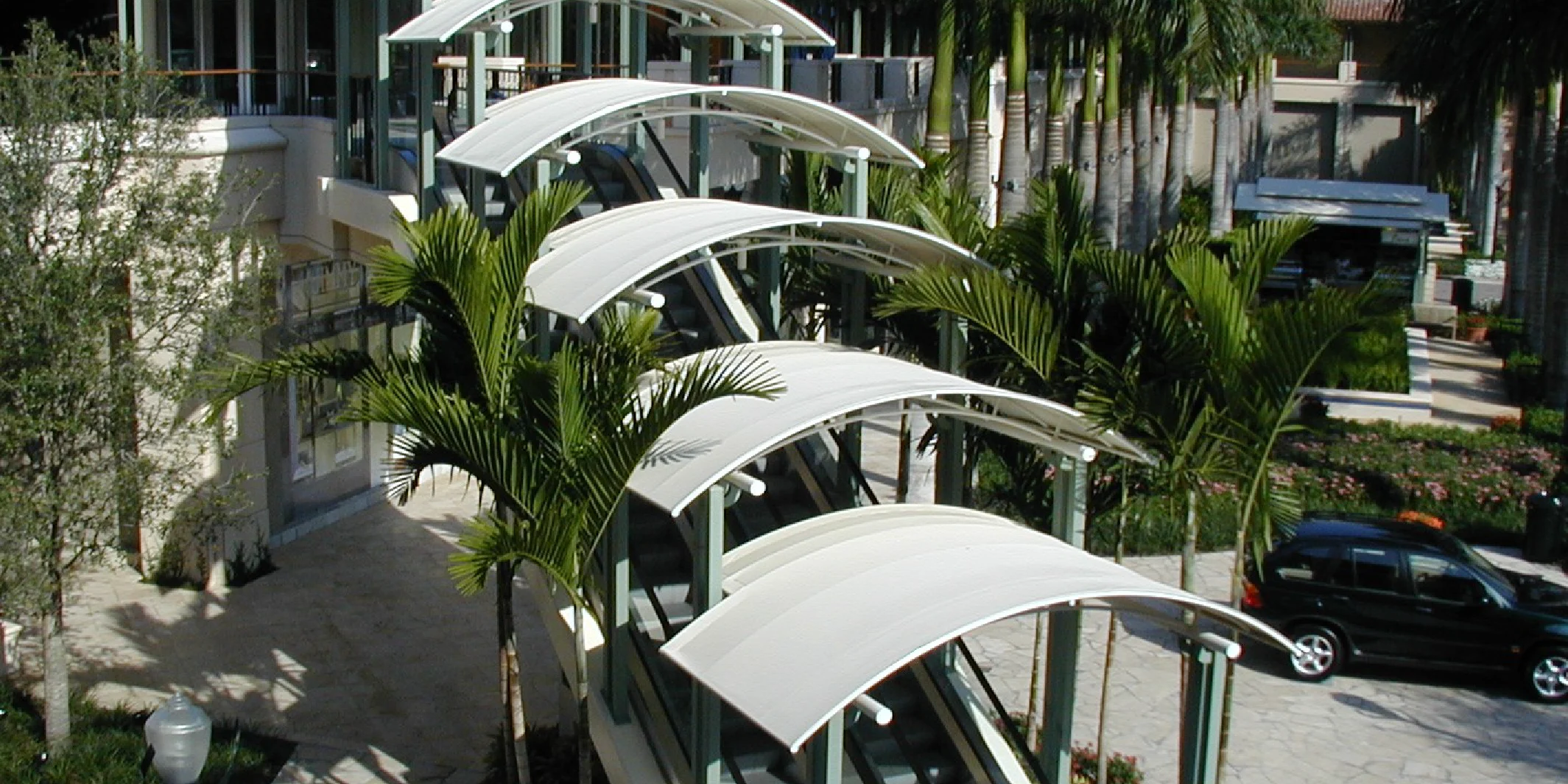 Commercial Custom Escalator Awnings - Merrick Park - Coral Gables, FL